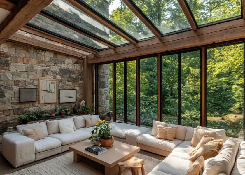 Model Rumah Terbaru dengan Atap Transparan di Area Tertentu